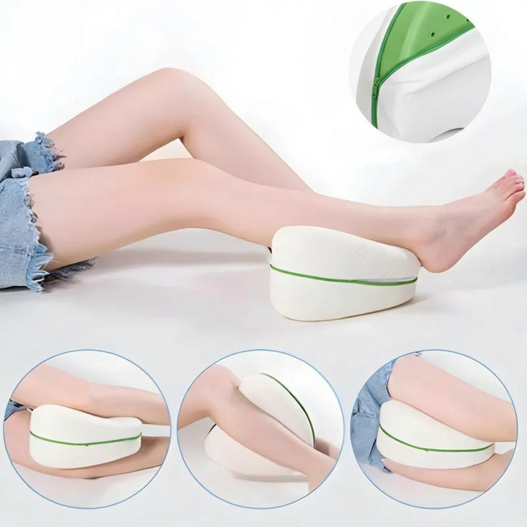 Orthopedic Knee Pillow for Side Sleepers with Triangular Design | Comfort Cushion for Back and Thigh Relief