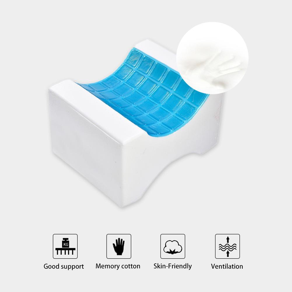 Cooling Gel Leg Pillow | 100% Slow Rebound Memory Foam for Hip & Spine Alignment