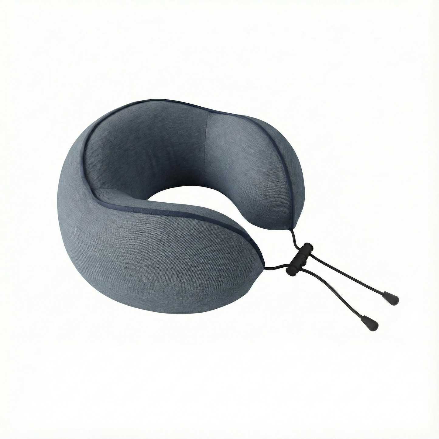 Blue travel neck pillow on a white background