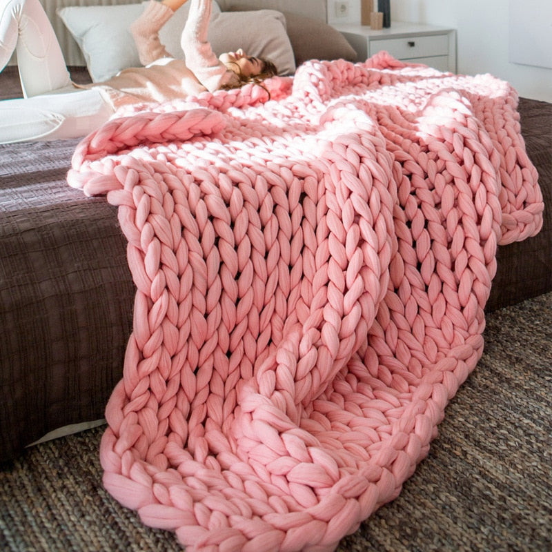Cozy Haven | Heavy Knit Blanket with Anti-Pilling Fabric | Versatile Size Options for Year-Round Comfort 13