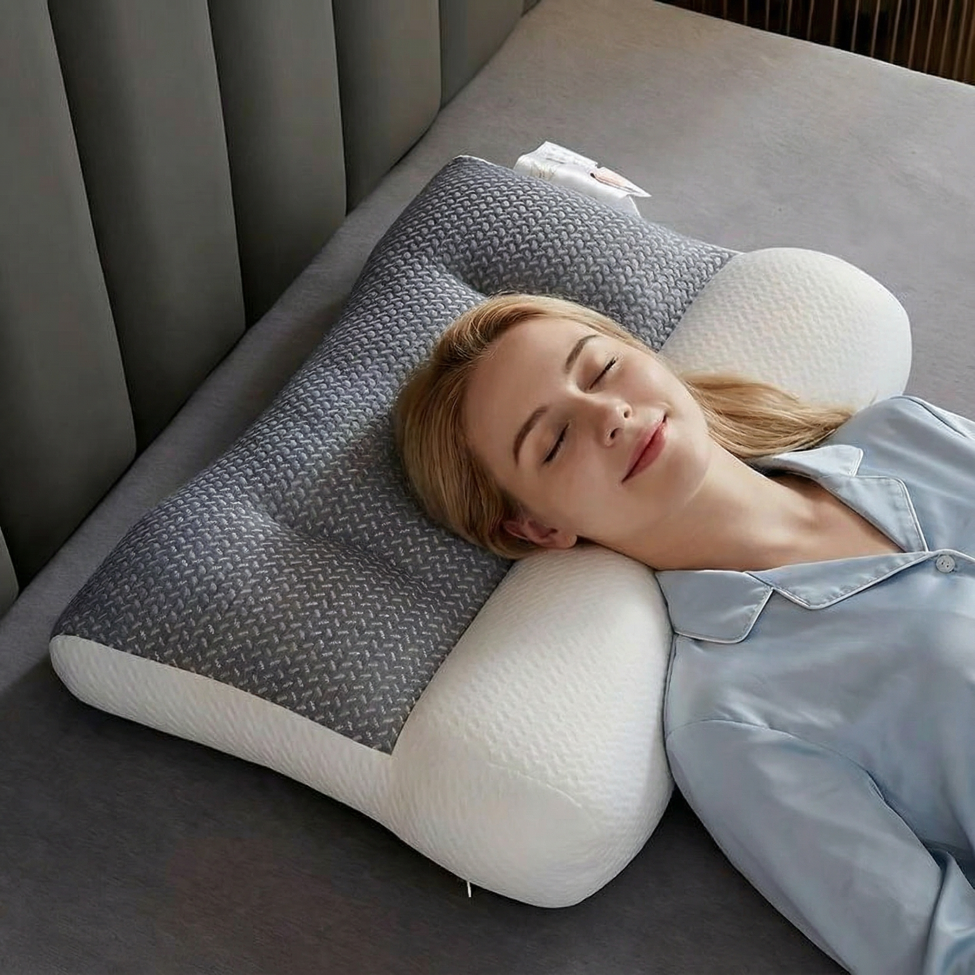 SleepWell | Orthopedic Neck Pillow with Cervical Spine Support | Pain Relief for All Sleep Positions