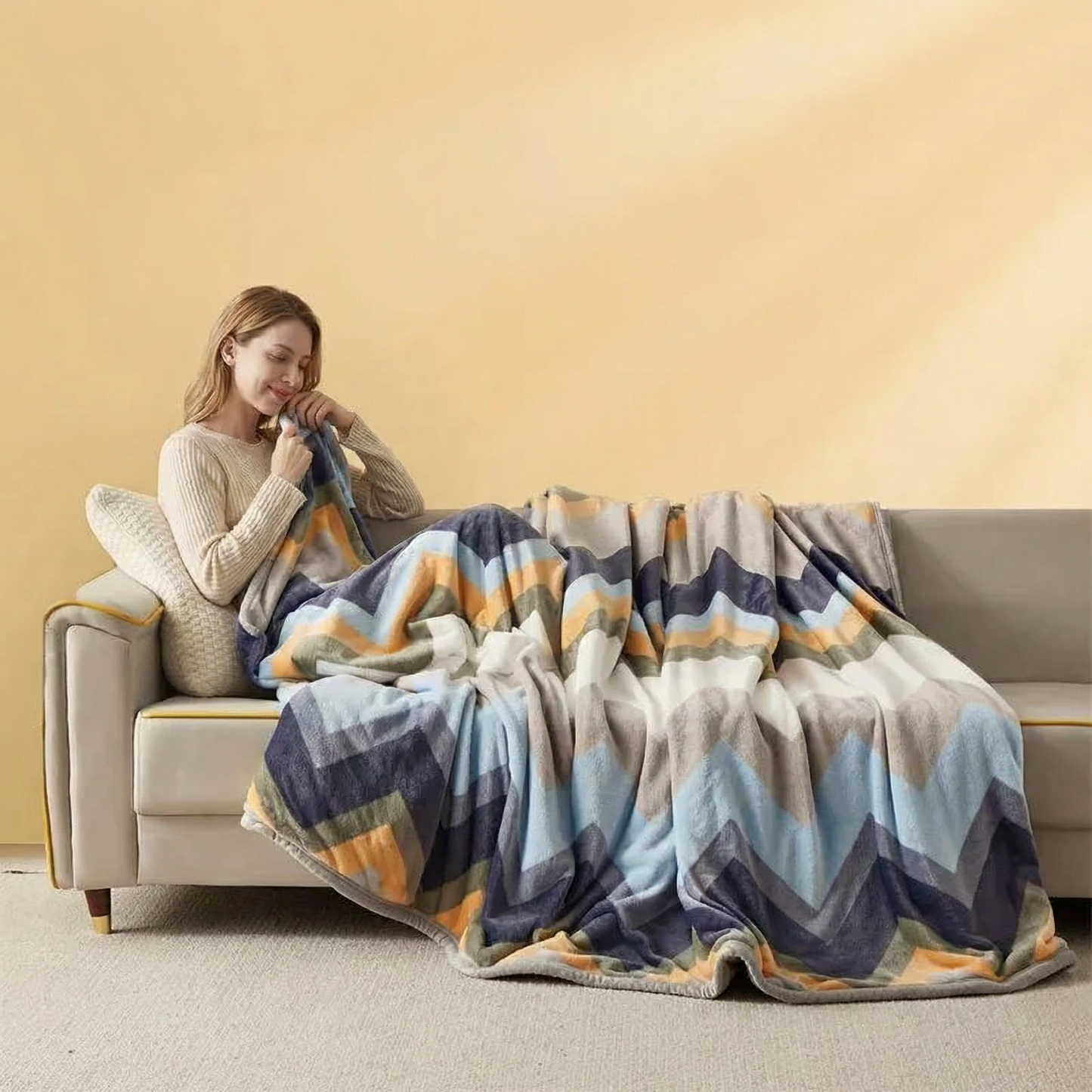 Thick Flannel Blanket with Exceptional Softness | Cozy Comfort for Year-Round Use